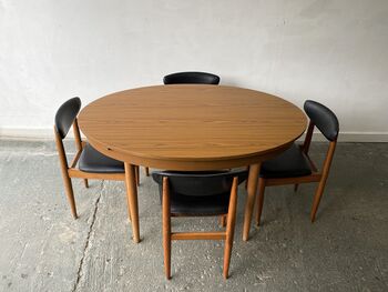 Mid Century Dining Table And Chairs By Schreiber, 3 of 7