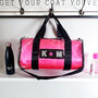 Pvc Kit Bag With Personalised Neon Pink Satin Liner, thumbnail 4 of 4