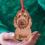 Personalised Deluxe Wood Dog Breed Christmas Decoration, thumbnail 2 of 12