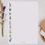 A4 Letter Writing Paper With Blue Flowers And Ferns, thumbnail 1 of 4