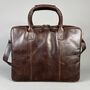 Cognac Leather Laptop Carry All Bag, thumbnail 3 of 8