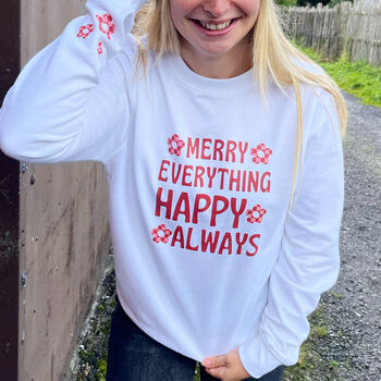 Happy Everything Merry Always Christmas Jumper, 3 of 4