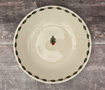 Christmas Tree Patterned Serving Bowl, 28cm, 2 of 3