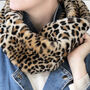 Leopard Print Crossover Scarf, thumbnail 8 of 11