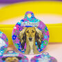 Personalised Flower Power Illustrated Dog ID Tag, thumbnail 12 of 12