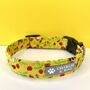 Yellow Bee And Strawberry Dog Collar And Lead, thumbnail 2 of 7