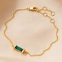 Emerald Birthstone 55th Wedding Anniversary Bracelet In Gold Vermeil, thumbnail 1 of 6