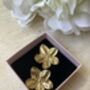 18 K Gold Plated Gold Flower Earrings, thumbnail 4 of 6