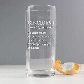 Personalised Gincident Hi Ball Glass, 5 of 6