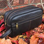 Luxury Brown Men's Leather Wash Bag, thumbnail 1 of 3