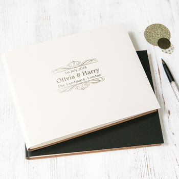 Wedding Guest Book With A Wedding Logo Designed, 4 of 11