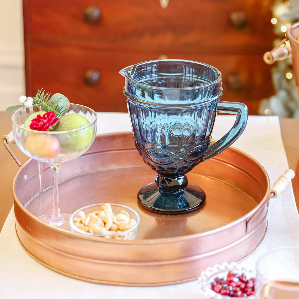 Burnished Copper Drinks Serving Tray By Dibor