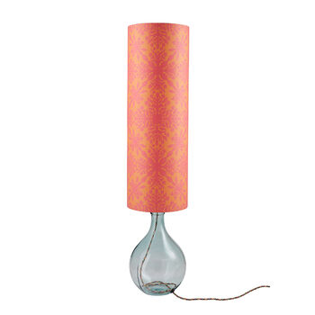 Bingle Recycled Glass Lamp With Clover Cane Shade, 3 of 4