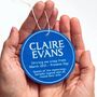 Personalised Blue Plaque Car Air Freshener, thumbnail 2 of 5