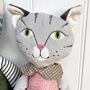 Personalised Soft Toy Cat, thumbnail 4 of 5