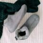 Miko Grey Luxury Sheepskin Slippers Boots, thumbnail 1 of 7