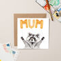 Mother's Day Raccoon With Balloon Card, thumbnail 1 of 3