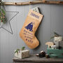 Personalised Bear Jute Christmas Stocking, thumbnail 3 of 4