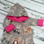 Reversible Hello Bear And Grey Child And Baby Jacket, thumbnail 3 of 4