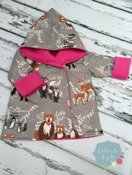 Reversible Hello Bear And Grey Child And Baby Jacket, 3 of 4