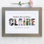 Personalised Photos Inside Name Word Art, thumbnail 6 of 10