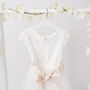 White Lace Flower Girl Dress With Sash In 35 Colours, thumbnail 4 of 8