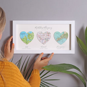 Your Story Personalised Map Heart Couples Gift, 4 of 7