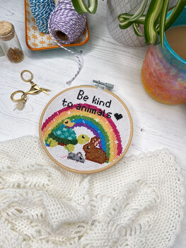 Be Kind To Animals Cross Stitch Kit, 4 of 7