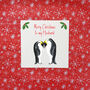 Personalised Penguin Couple Christmas Card, thumbnail 3 of 7