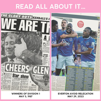 Everton Personalised Football Gift Newspaper Book, 11 of 12