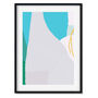 Minimal Teal And Light Blue Framed Poster Print, thumbnail 5 of 9