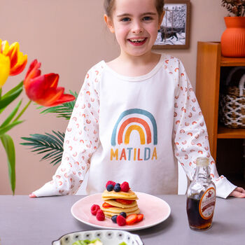 Personalised Organic Children's Rainbow Pyjamas, 2 of 5