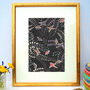 Birds And Butterflies Japanese Woodblock Print, thumbnail 2 of 3