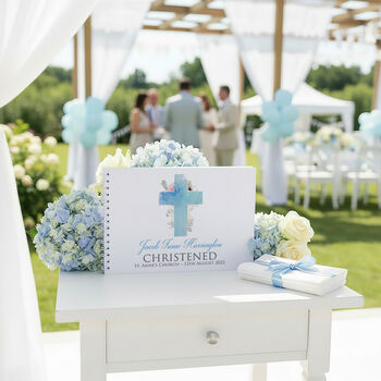 Watercolour Cross Christening Baptism Card Post Box, 3 of 4