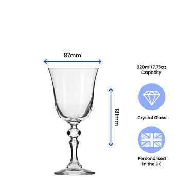 Personalised Engraved Jasmine Red Wine Glass Box, 3 of 6