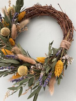 Small Dried Flowers Spring Wreath, 2 of 5
