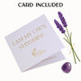 Luxury Lavender Soy Candle With Amethyst Crystals, thumbnail 7 of 11