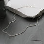 Men's Sterling Silver Flat Curb Chain Necklace, thumbnail 1 of 2