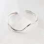 Sterling Silver Wave Cuff Bangle, thumbnail 1 of 5