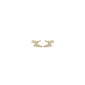 Lightning Bolt Stud Crystal Earrings, 6 of 6