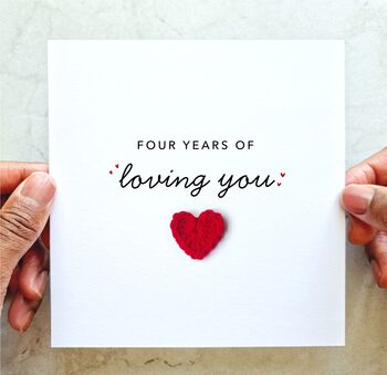 Personalised Crochet Heart Anniversary Card, 3 of 6