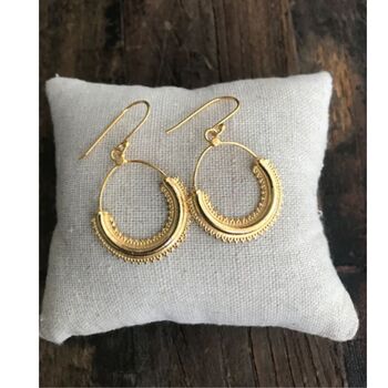 925 Silver Dali Earrings Gold Plated, 2 of 3