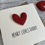 Personalised Child Loves Heart Father's Day Card, thumbnail 2 of 3