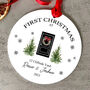 Personalised First Christmas At New Home Illustration Bauble, thumbnail 1 of 2