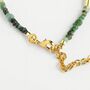 Emerald Gemstone Boho Beaded Bracelet, thumbnail 2 of 4