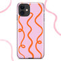 Squiggle Pattern Pink Phone Case, thumbnail 5 of 9