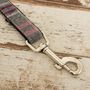 The Winchester Grey Pink Checked Dog Collar Lead Set, thumbnail 5 of 6