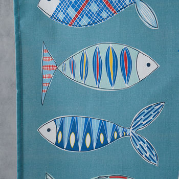 Patterned Fish Tea Towel, 4 of 5