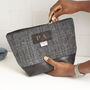 Harris Tweed And Leather Personalised Wash Bag, thumbnail 7 of 11