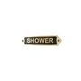 Classic Brass Shower Door Plaque With Black Finish, thumbnail 1 of 4